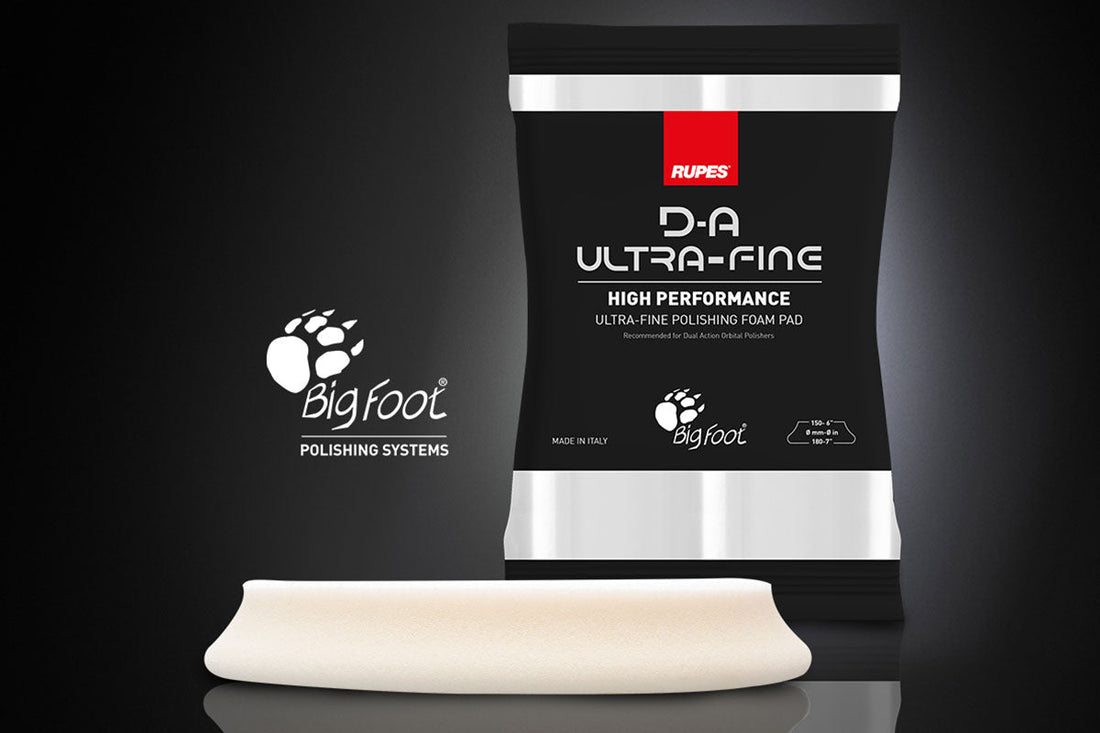Ultrafine White DA foam pad with contour edge, 100mm.