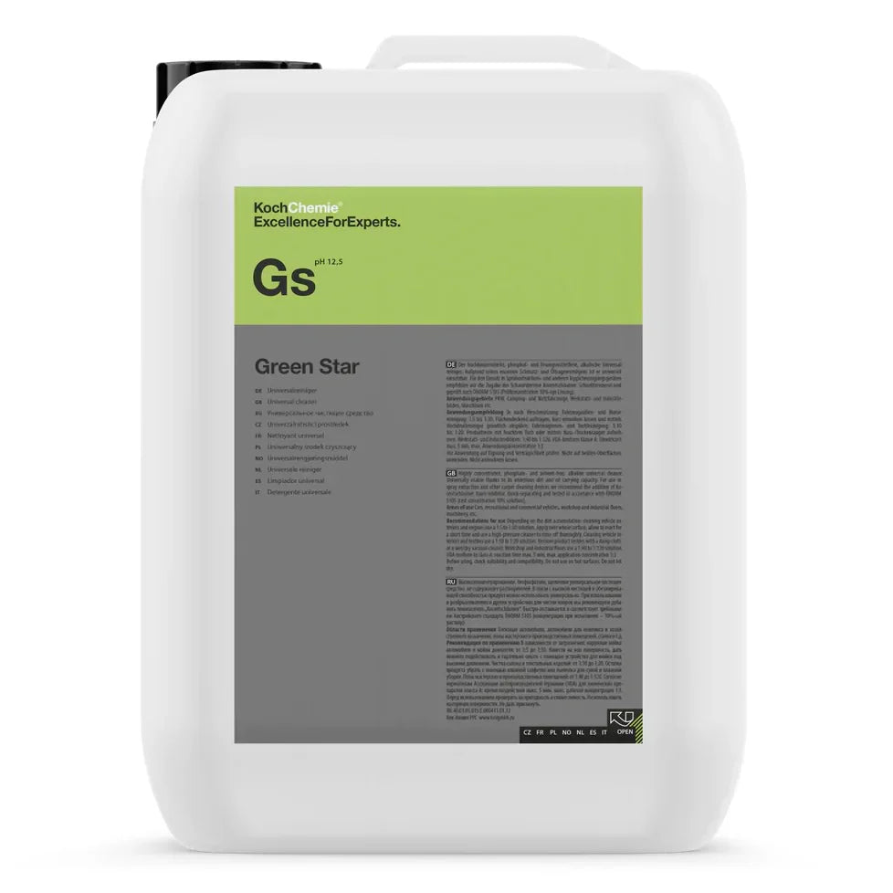 KCX GS Green Star 5L concentrated cleaner for universal use on vehicles and industrial surfaces.