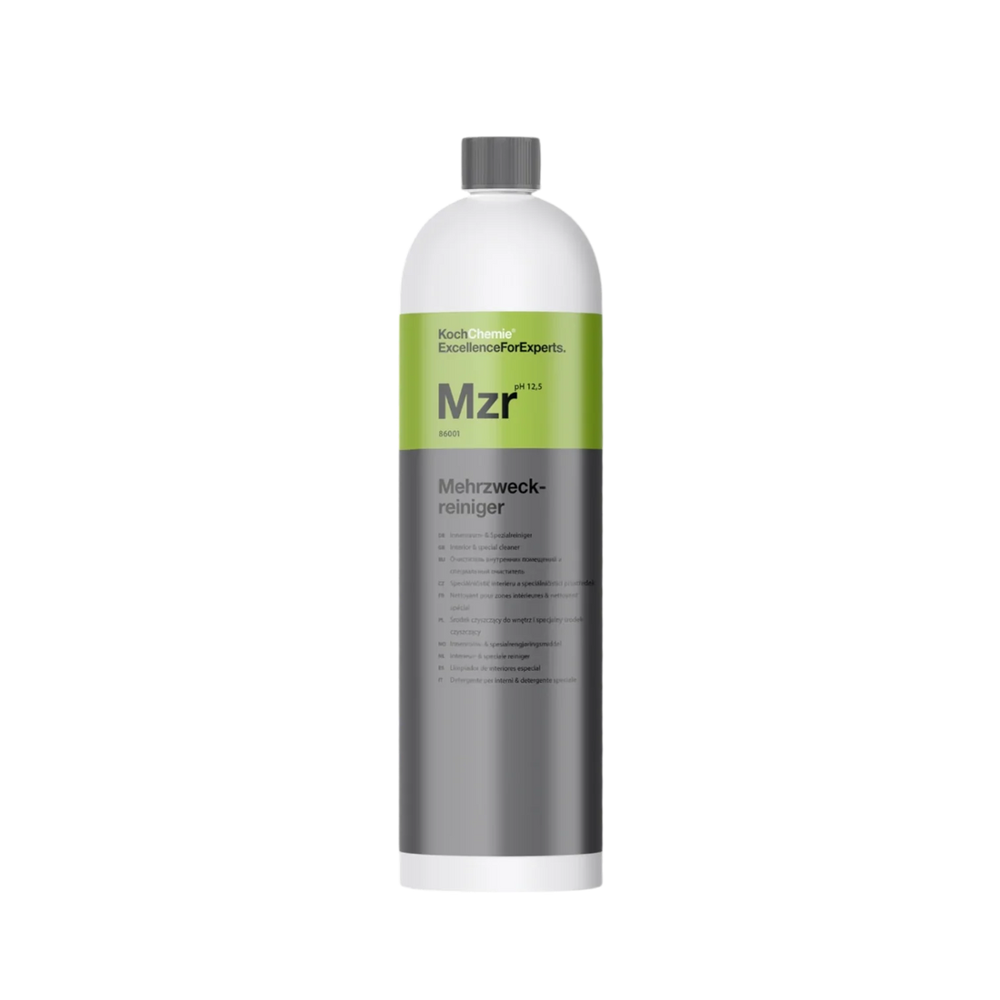 KCX MZR Mehrzweckreiniger 1L multi-purpose cleaner bottle for cars and industrial cleaning.