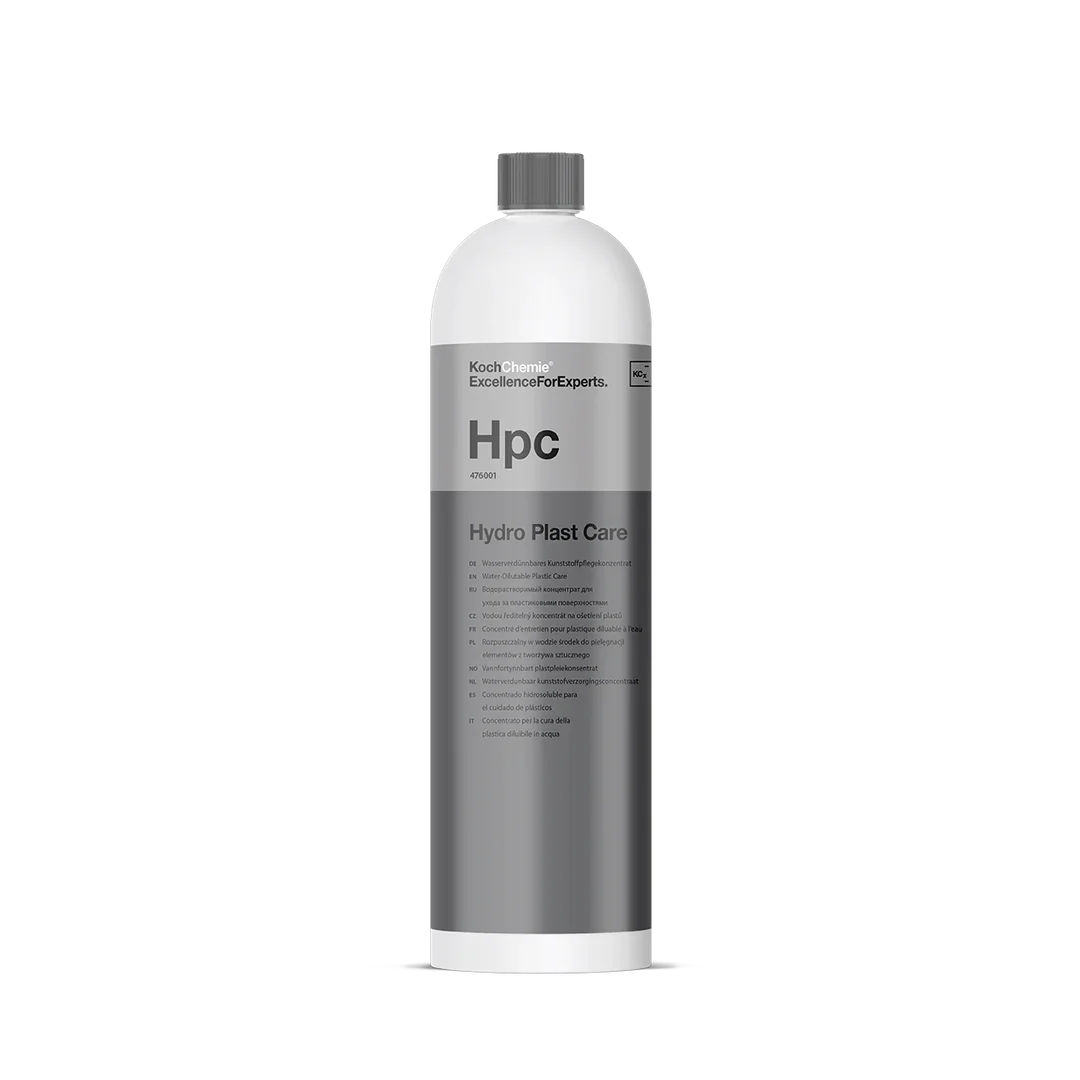 KXC HPC Hydro Plast Care 1L bottle for plastic and rubber cleaning and protection.
