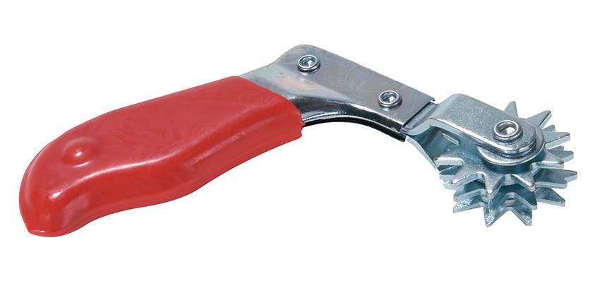 Buff and Shine Wool Buffing Pad Cleaning Spur with red handle.