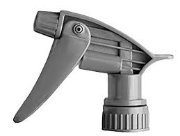 Chemical resistant sprayer trigger in gray.
