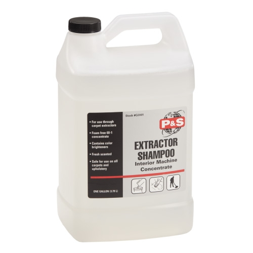 Extractor Shampoo - 1 gal for carpet extraction machines, foam-free concentrate.