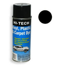High-Tech Vinyl, Plastic & Carpet Dye in black, 11.5 oz aerosol can.