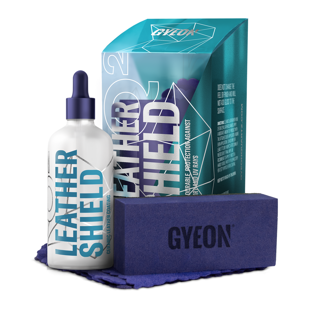 Gyeon Q2 Leather Shield 50ML with packaging, advanced quartz coating for automotive leather protection.