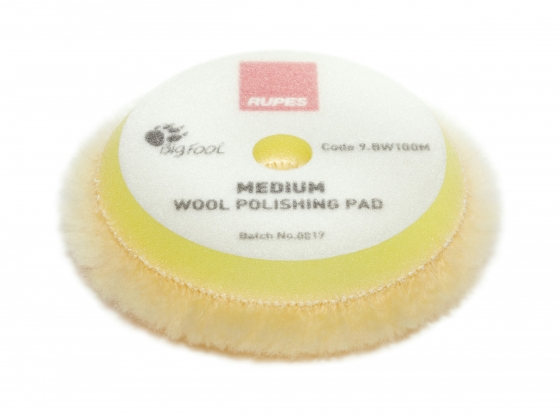 RUPES Yellow Medium Wool Polishing Pad 80-90 mm for BigFoot Orbital Polishers.
