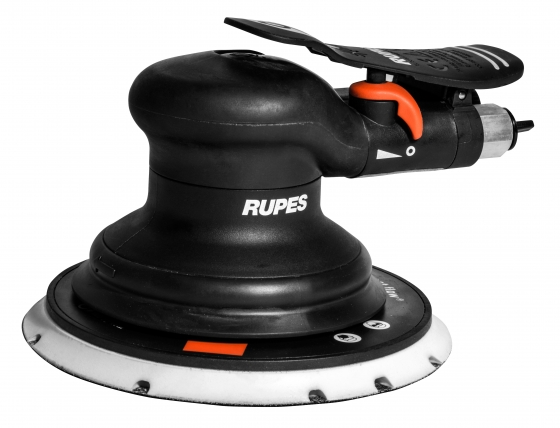 Rupes Skorpio III Pneumatic Dual-Action Palm Sander, non-vacuum, 9mm orbit, anti-slip design.