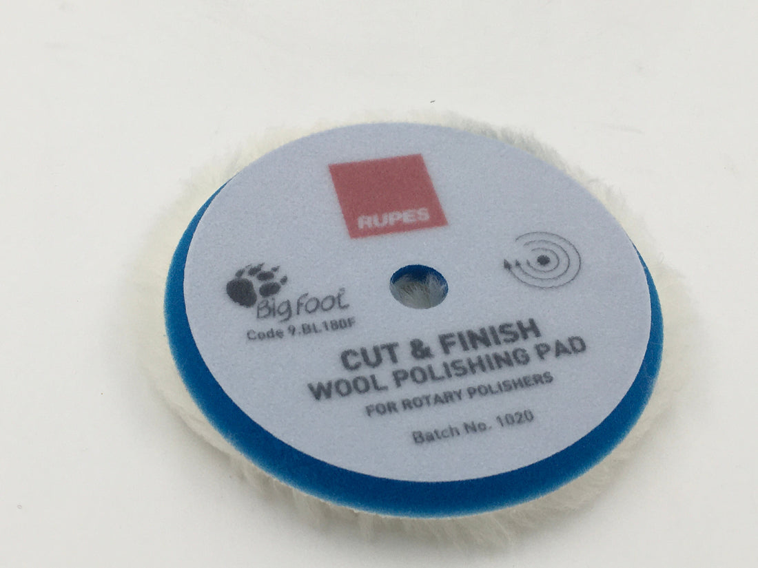Rupes Cut & Finish wool polishing pad for rotary polishers.