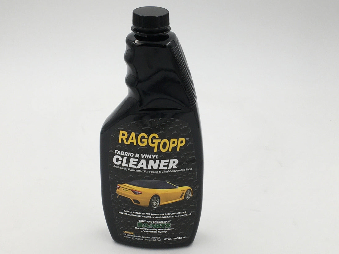 RaggTopp Fabric Cleaner 16 oz bottle for fabric and vinyl cleaning.