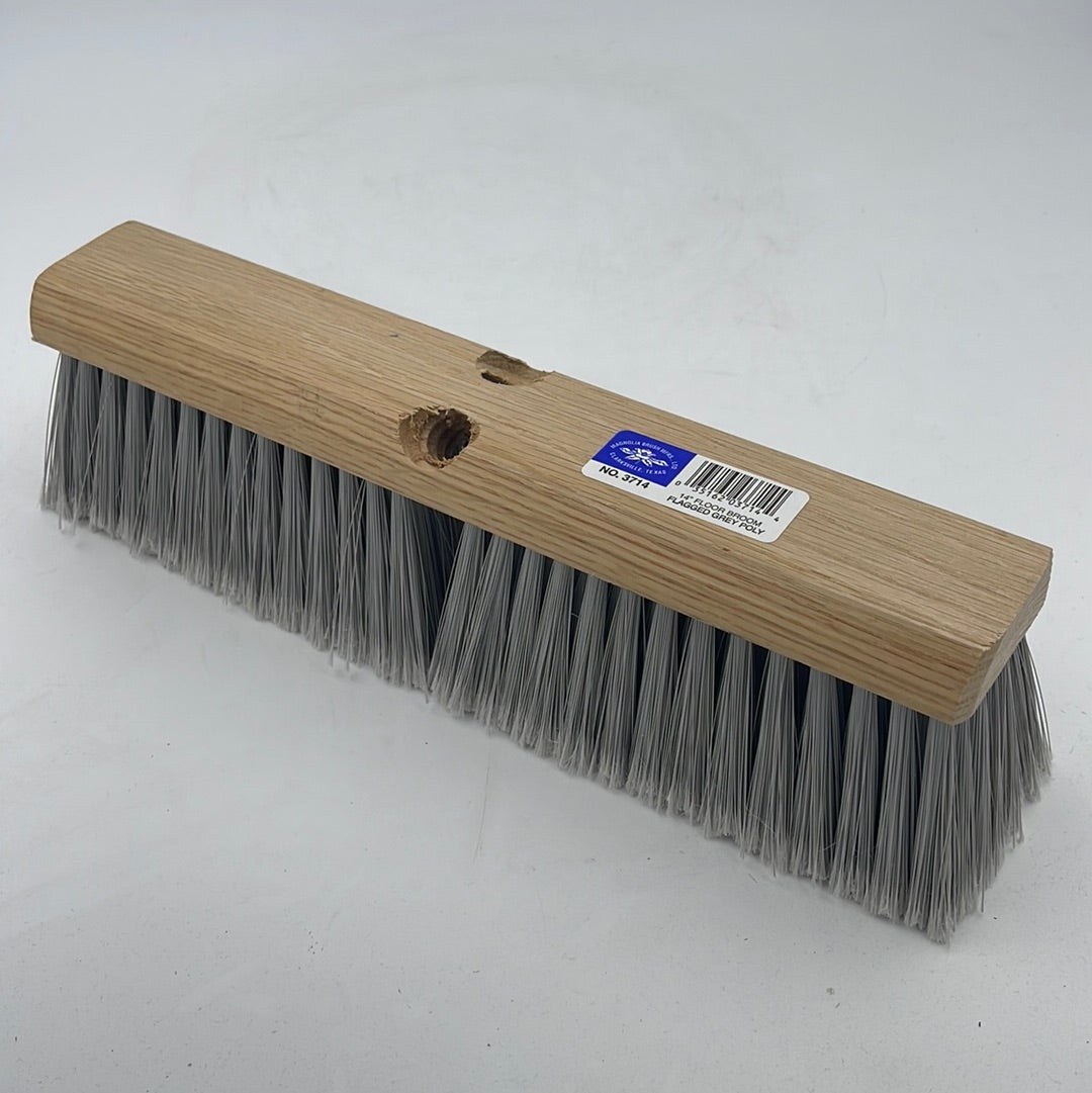 14' Gray Truck Wash Brush with Flagged Poly Bristles for Vehicles