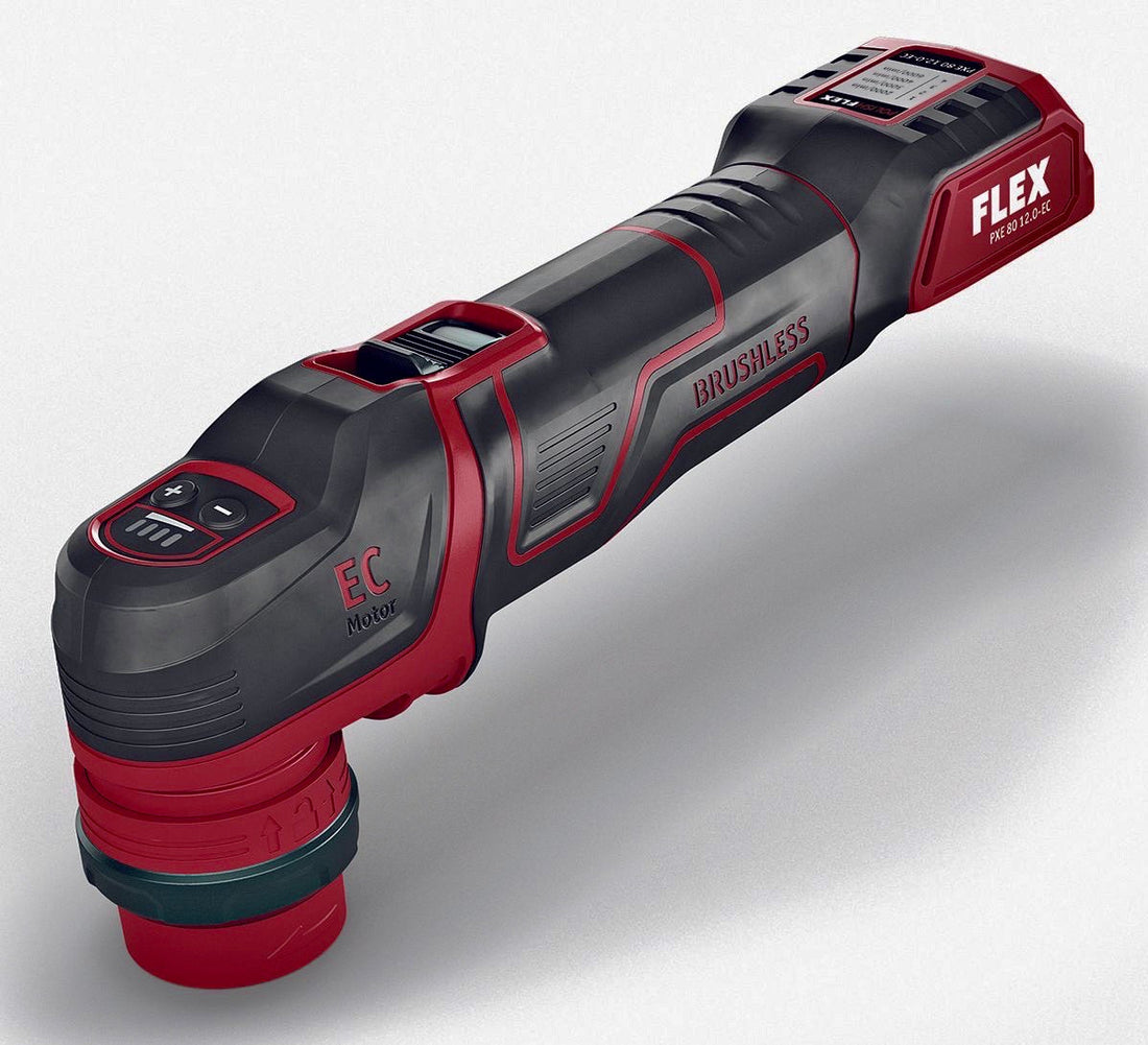 Flex PXE 80 12.0 Polisher Kit with brushless EC motor design.