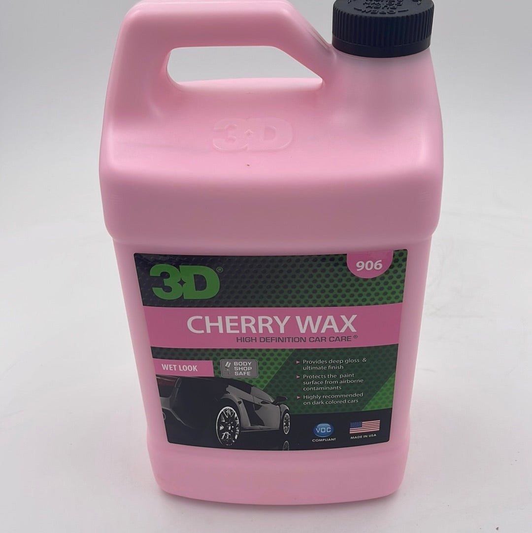 3D Cherry Wax 1 Gal high definition car care product container.
