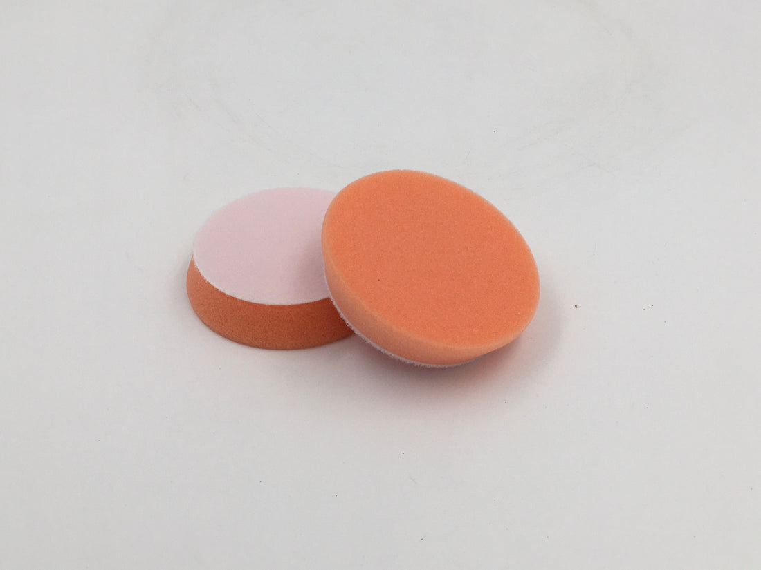 Buff and Shine URO-Cell 3" Orange Polish HD DA Foam Pads 2 Pack.