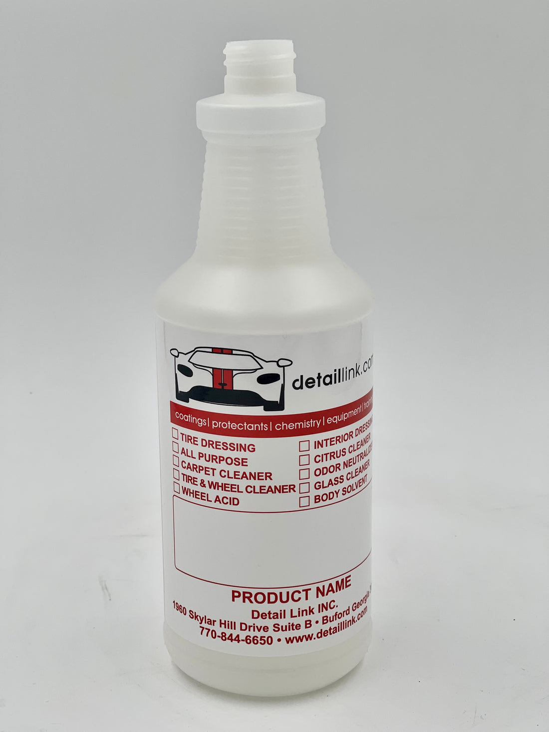 32 oz DETAILLINK GHS Approved spray bottle for industrial use.