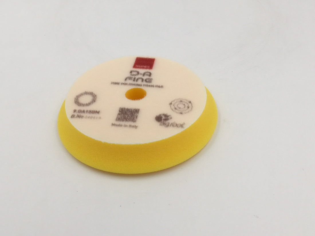 Fine Yellow DA foam pad, contour edge design, 150mm(6in