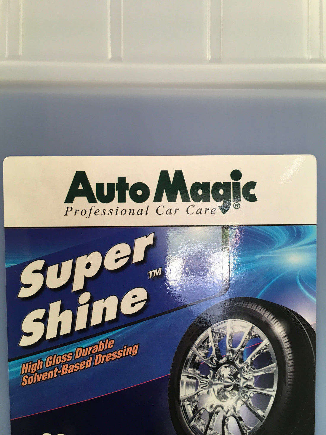 AutoMagic Super Shine 55 Gal solvent-based dressing for high gloss tire and trim care.