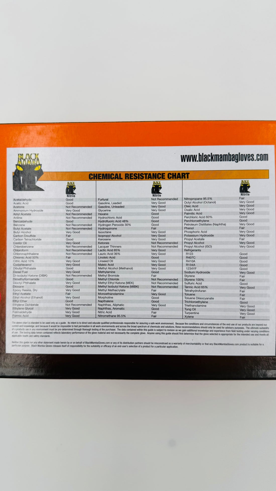 Orange Torque 8 MIL Nitrile X-Large Box