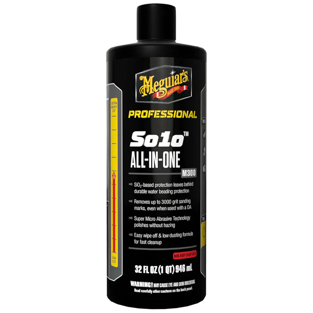 Meguiar's So1o All-In-One 32oz bottle with advanced cleaner and polish formula.