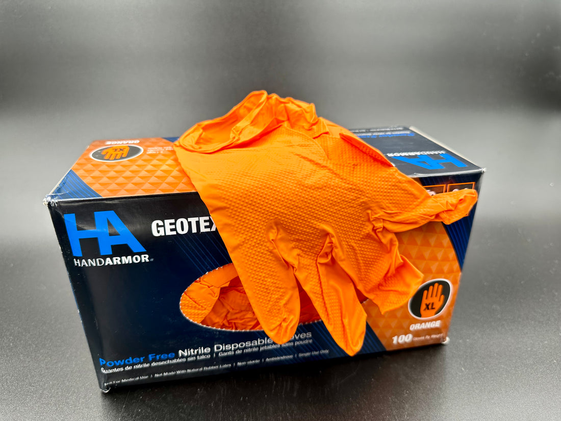 Orange Nitrile 8.5 H.D. Gloves Large