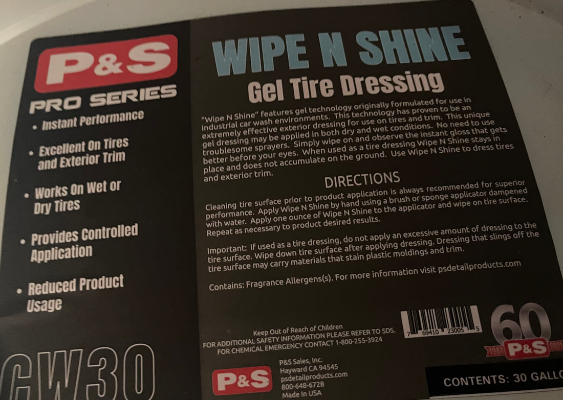 Wipe-N-Shine Gel Tire Dressing 30 Gal