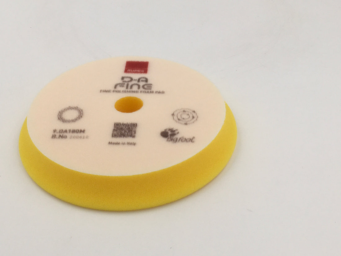 Fine Yellow DA foam pad, contour edge design, 180mm(7in)