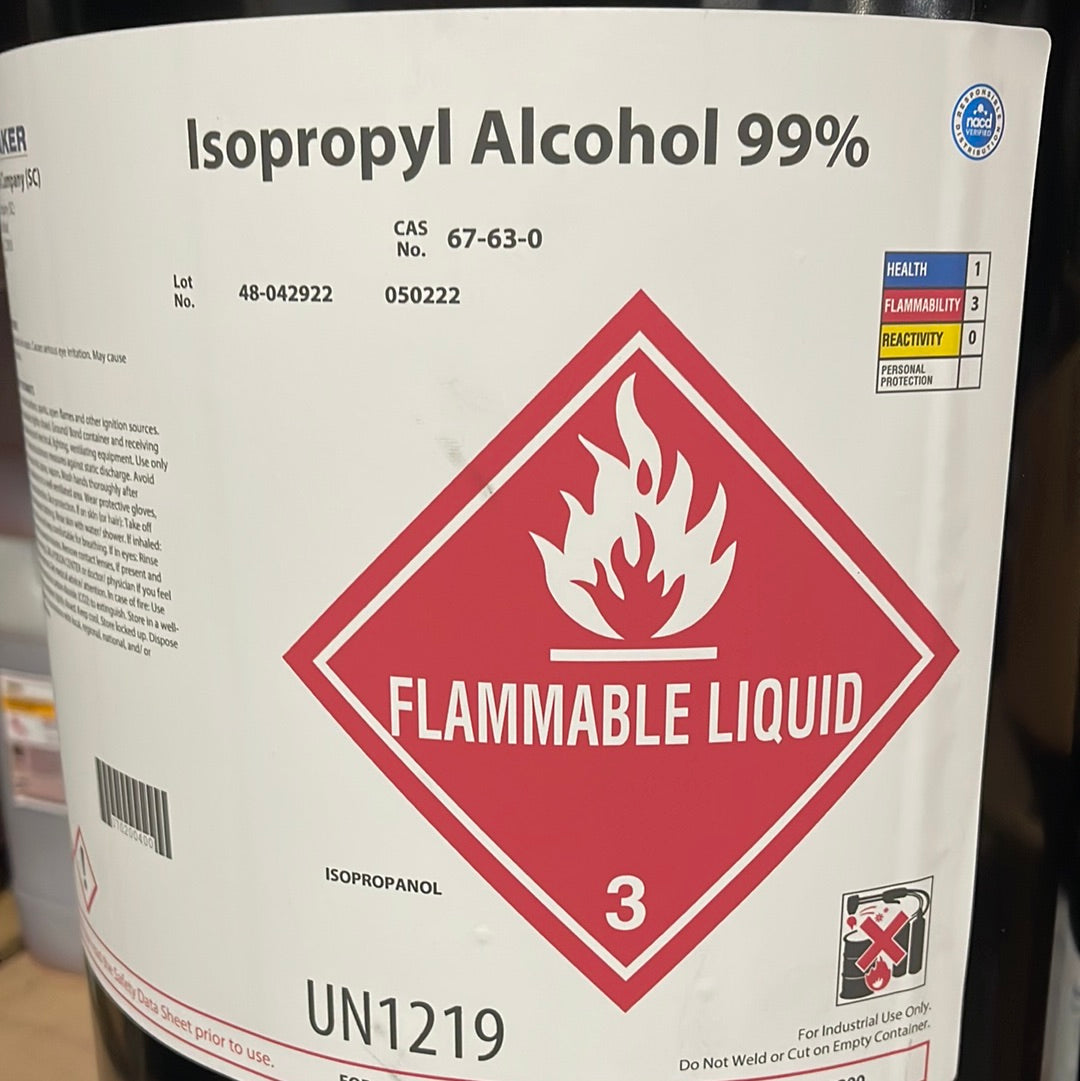 IPA 99% Isopropyl Alcohol 5 Gal