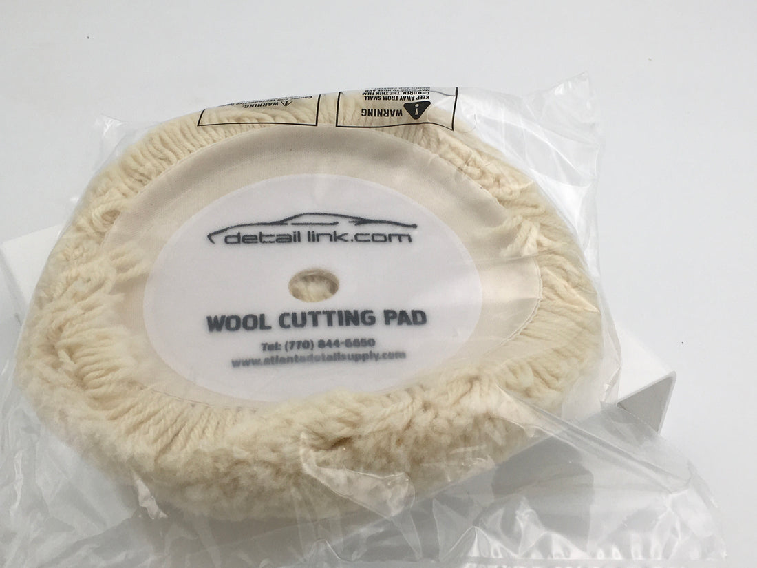 Buff and Shine White Wool Pad 100% Natural White Wool 4 Ply Twist Grip Pad  7.5 inch.
