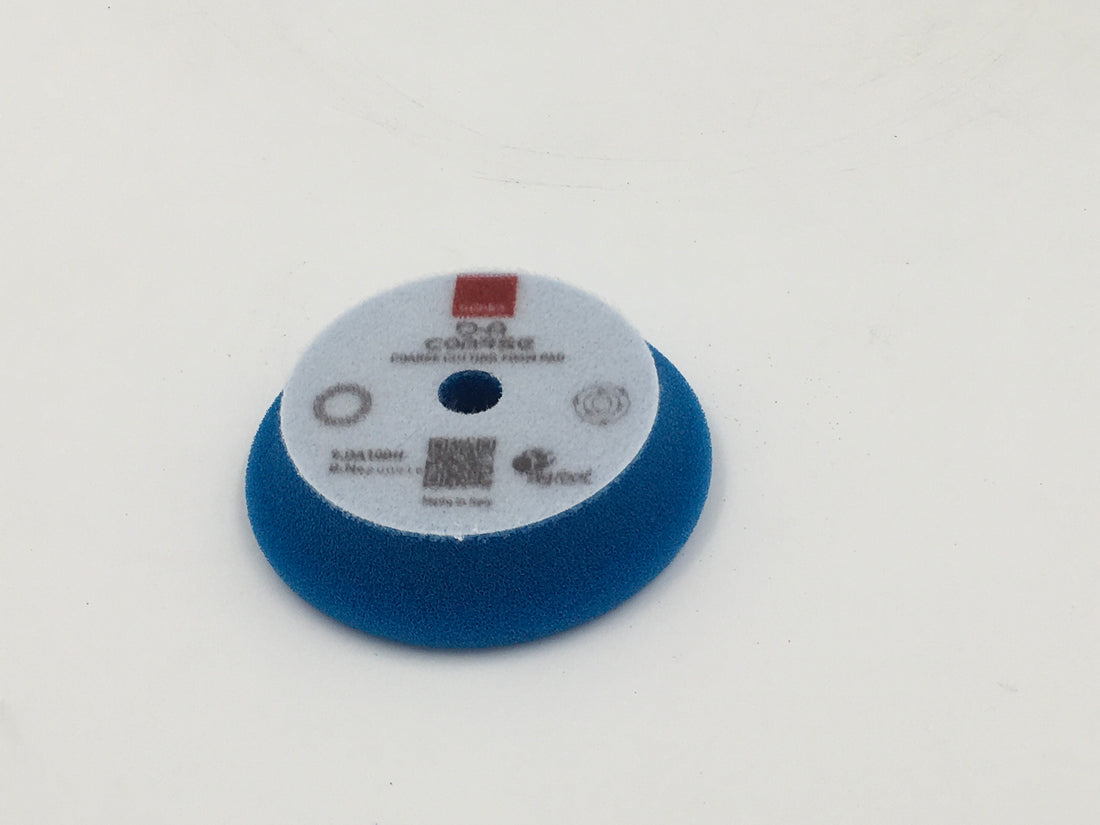Coarse Blue DA foam pad, contour edge design, 100mm(4in)