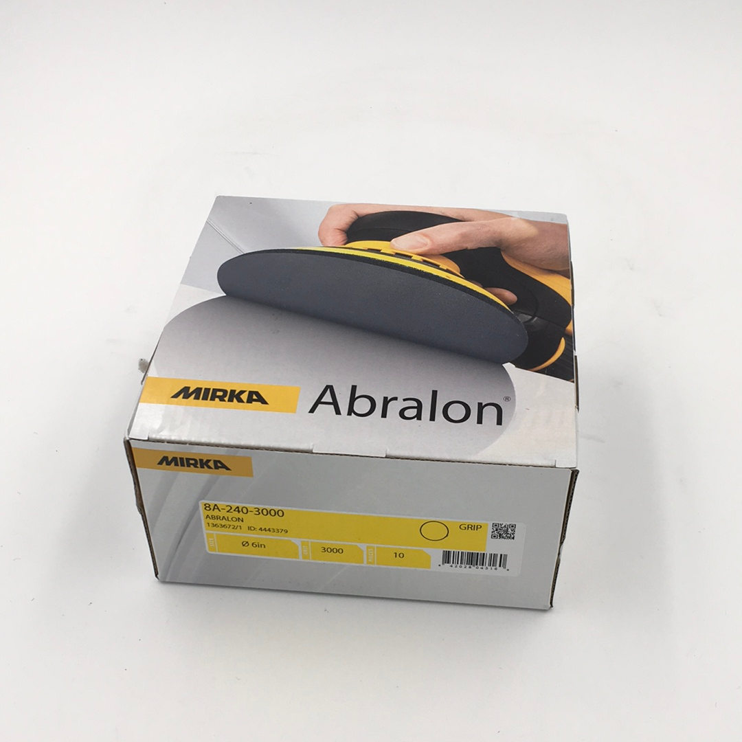 Mirka Abralon 6'in. Foam Grip Disc 3000 Grit Qty 10 Box