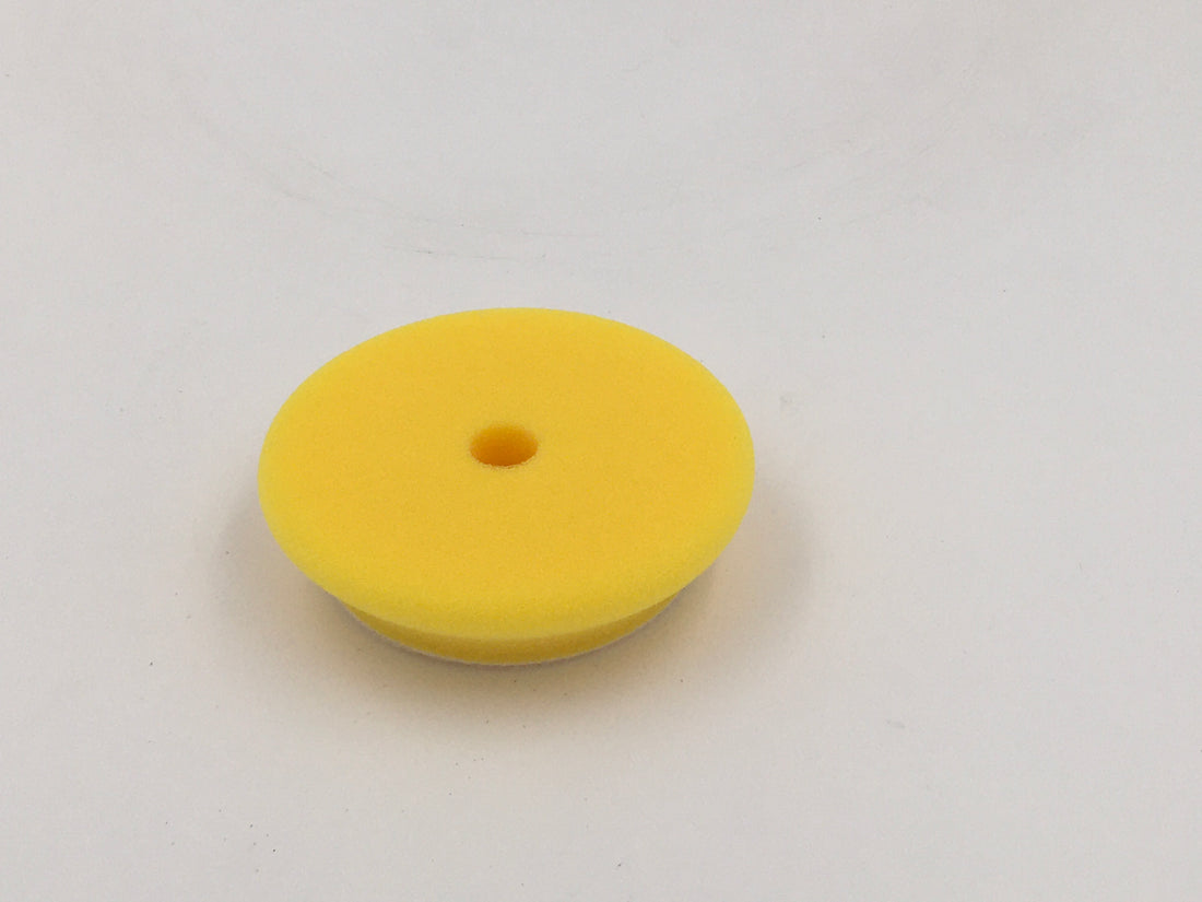 Fine Yellow DA foam pad, contour edge design, 100mm(4in)